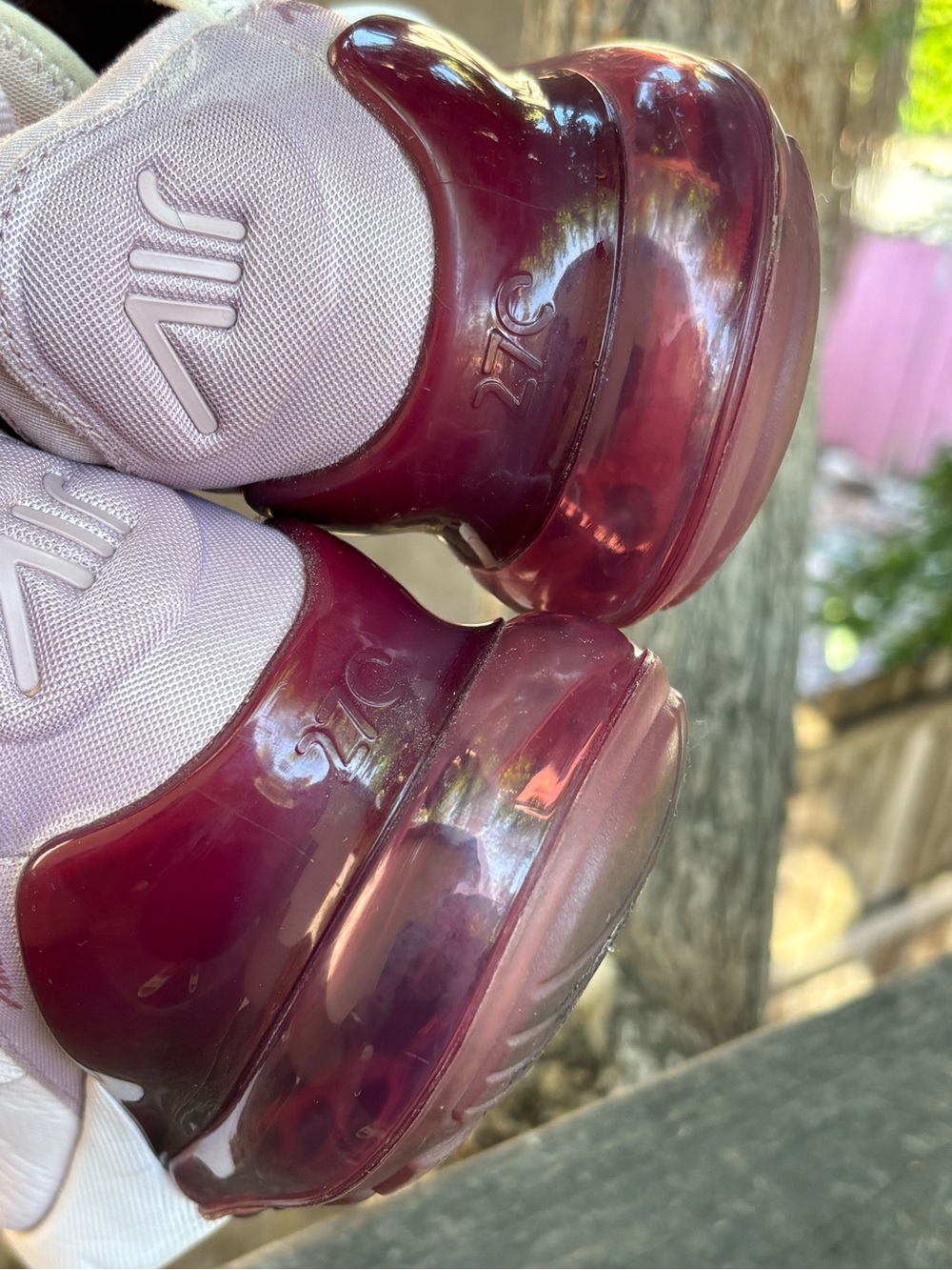 Nike Air Max 270 Sneakers- Women’s Size 9 Barely Rose/Vintage Wine - Picture 5 of 13